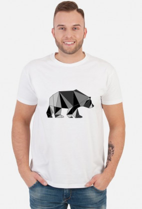Koszulka Geometryczny Szary Niedźwiedź