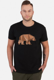 Koszulka Geometryczny Niedźwiedź w Brązie