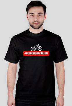 Rowerowa Koszula Męska "Rowerowy Świat" Czarny Kolor
