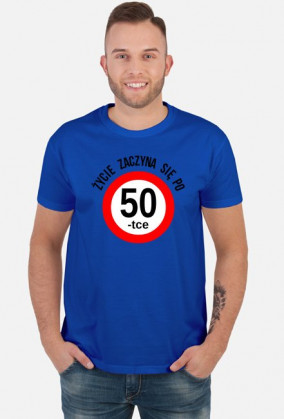 Koszulka Życie zaczyna się po 50 urodziny prezent