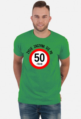 Koszulka Życie zaczyna się po 50 urodziny prezent