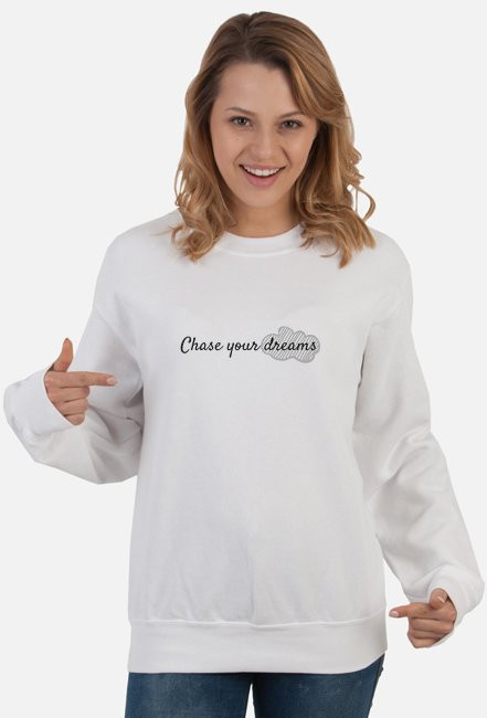 Chase your dreams - BLUZA DAMSKA BIAŁA