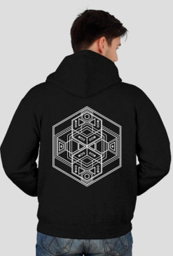 Abstrakcyjny heksagon cyberpunk hi tech