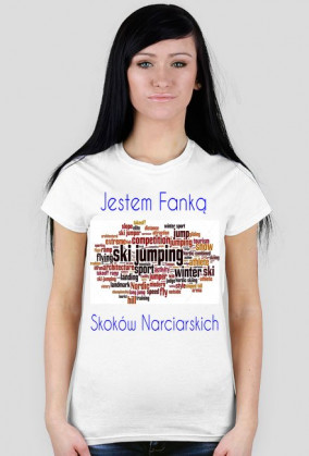 t-shirt Damski Jestem fanką skoków narciarskich