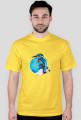 Ptak na niebieskim tle