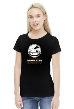 GeekWear -The Flat Death Star Society, płaska ziemia - koszulka damska