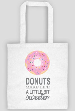 Donuts make life eko torba