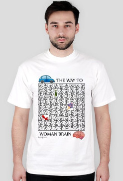 Koszulka The Way To Woman Brain Męska