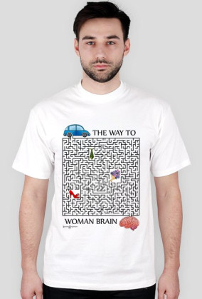 Koszulka The Way To Woman Brain Męska