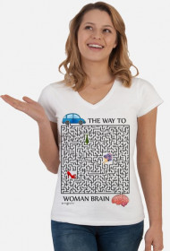 Koszulka The Way To Woman Brain Damska