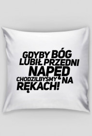 poduszka biała z nadrukiem