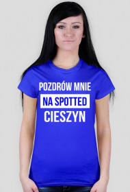 Koszulka Spotted: Cieszyn niebieska "Pozdrów mnie"