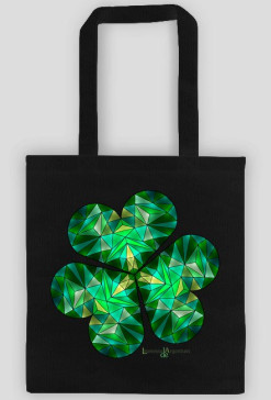 Torba Koniczyna low-poly czarna