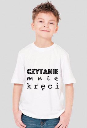 Koszulka chłopięca Czytanie mnie kręci