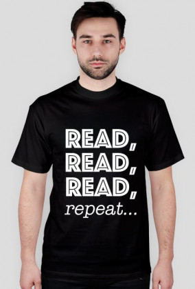 T-shirt męski Read, read, read, repeat...