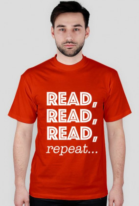 T-shirt męski Read, read, read, repeat...