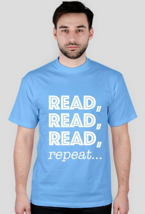 T-shirt męski Read, read, read, repeat...