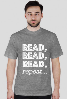 T-shirt męski Read, read, read, repeat...