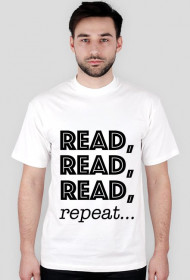 T-shirt męski Read, read, read, repeat...