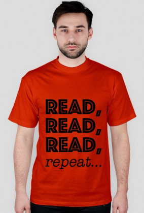 T-shirt męski Read, read, read, repeat...