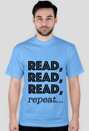 T-shirt męski Read, read, read, repeat...