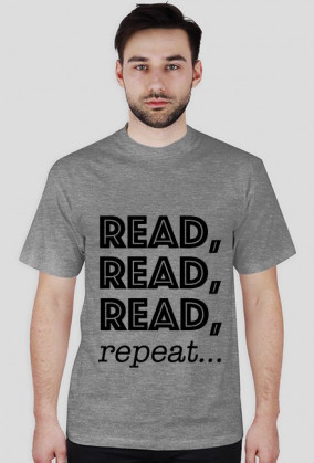 T-shirt męski Read, read, read, repeat...