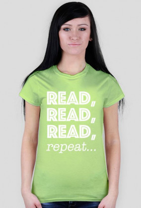 T-shirt damski Read, read, read, repeat...