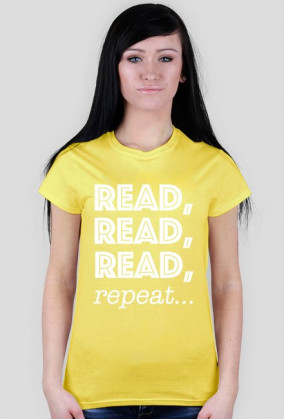 T-shirt damski Read, read, read, repeat...