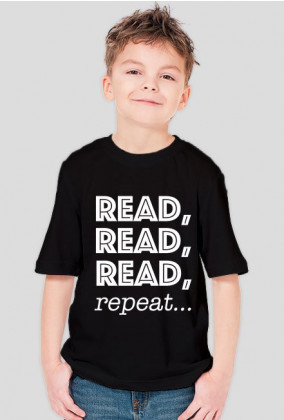 Koszulka chłopięca Reda, read, read, repeat...
