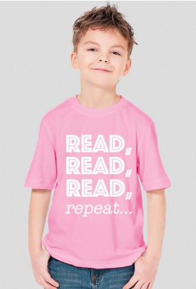 Koszulka chłopięca Reda, read, read, repeat...