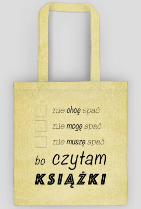 Torba Nie śpię bo czytam