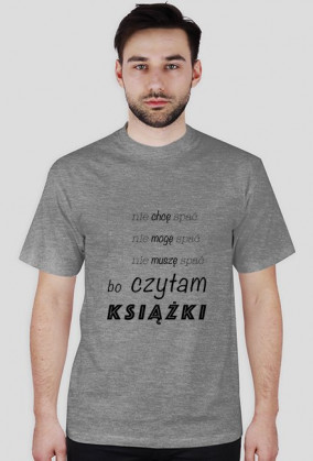 T-shirt męski Nie śpię bo czytam