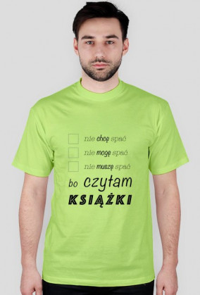 T-shirt męski Nie śpię bo czytam