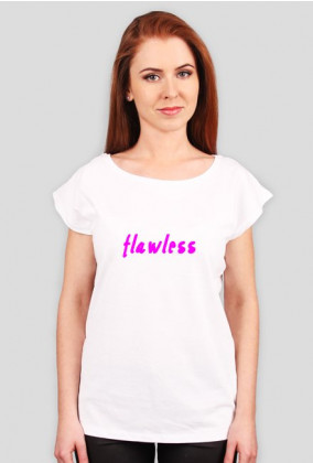Flawless - koszulka damska biała tekst