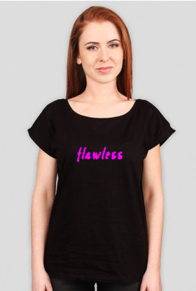 Flawless - koszulka damska biała tekst