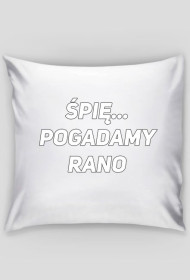 Poduszka biała ,,Śpię''