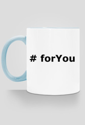 kubek z kolorowym uszkiem z logo NuptseWear