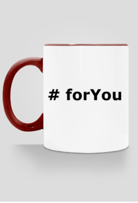 kubek z kolorowym uszkiem z logo NuptseWear