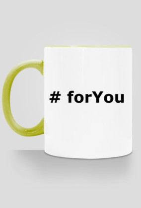 kubek z kolorowym uszkiem z logo NuptseWear