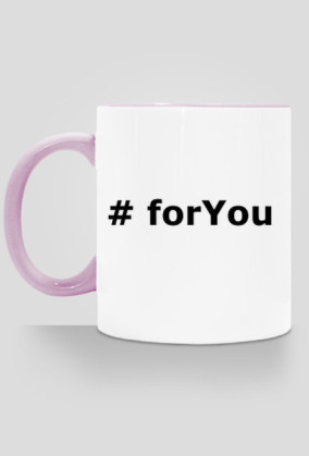 kubek z kolorowym uszkiem z logo NuptseWear