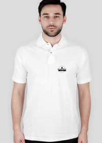 NuptseWear- biała koszulka polo z logo