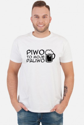 Piwo to moje paliwo (koszulka męska) ciemna grafika