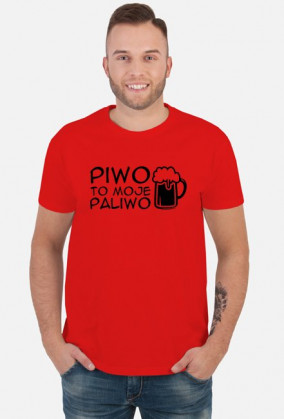 Piwo to moje paliwo (koszulka męska) ciemna grafika
