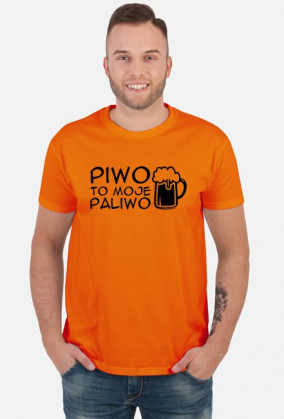 Piwo to moje paliwo (koszulka męska) ciemna grafika