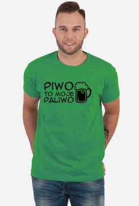 Piwo to moje paliwo (koszulka męska) ciemna grafika