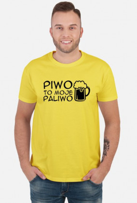 Piwo to moje paliwo (koszulka męska) ciemna grafika