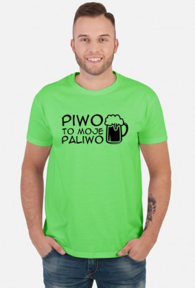 Piwo to moje paliwo (koszulka męska) ciemna grafika