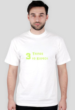 NuptseWear - koszulka z napisem 3 Things to  Expect oraz logo na plecach