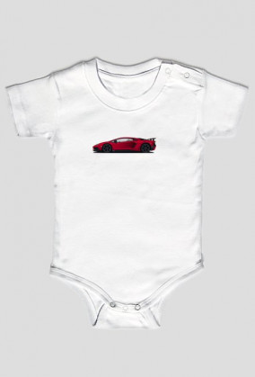 Body niemowlęce Lamborghini Aventador SV Czerwony