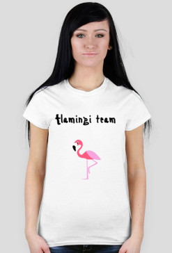 Flamingi team-koszulka damska